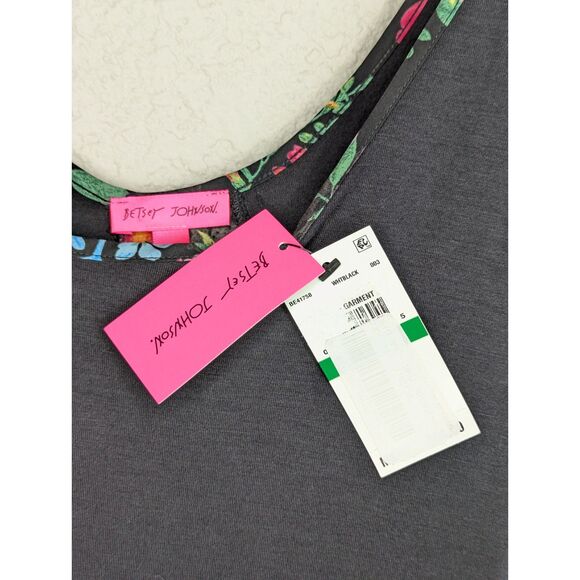 NWT BETSEY JOHNSON Tank Culotte Pants Pajama Set Sz L Floral Print Flowy Boho - Picture 6 of 13